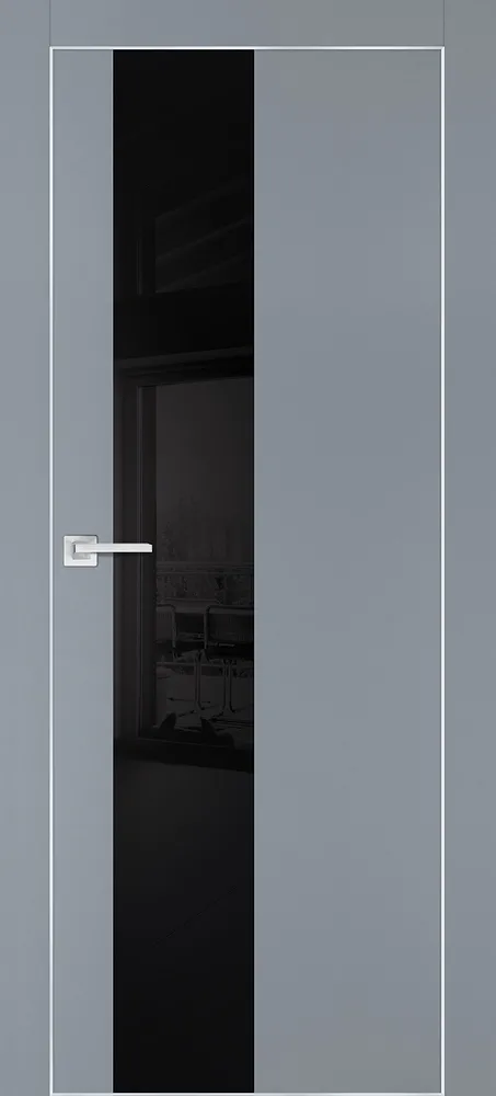 Фото Межкомнатная дверь PX-6  AL кромка с 4-х ст. Серый матовый